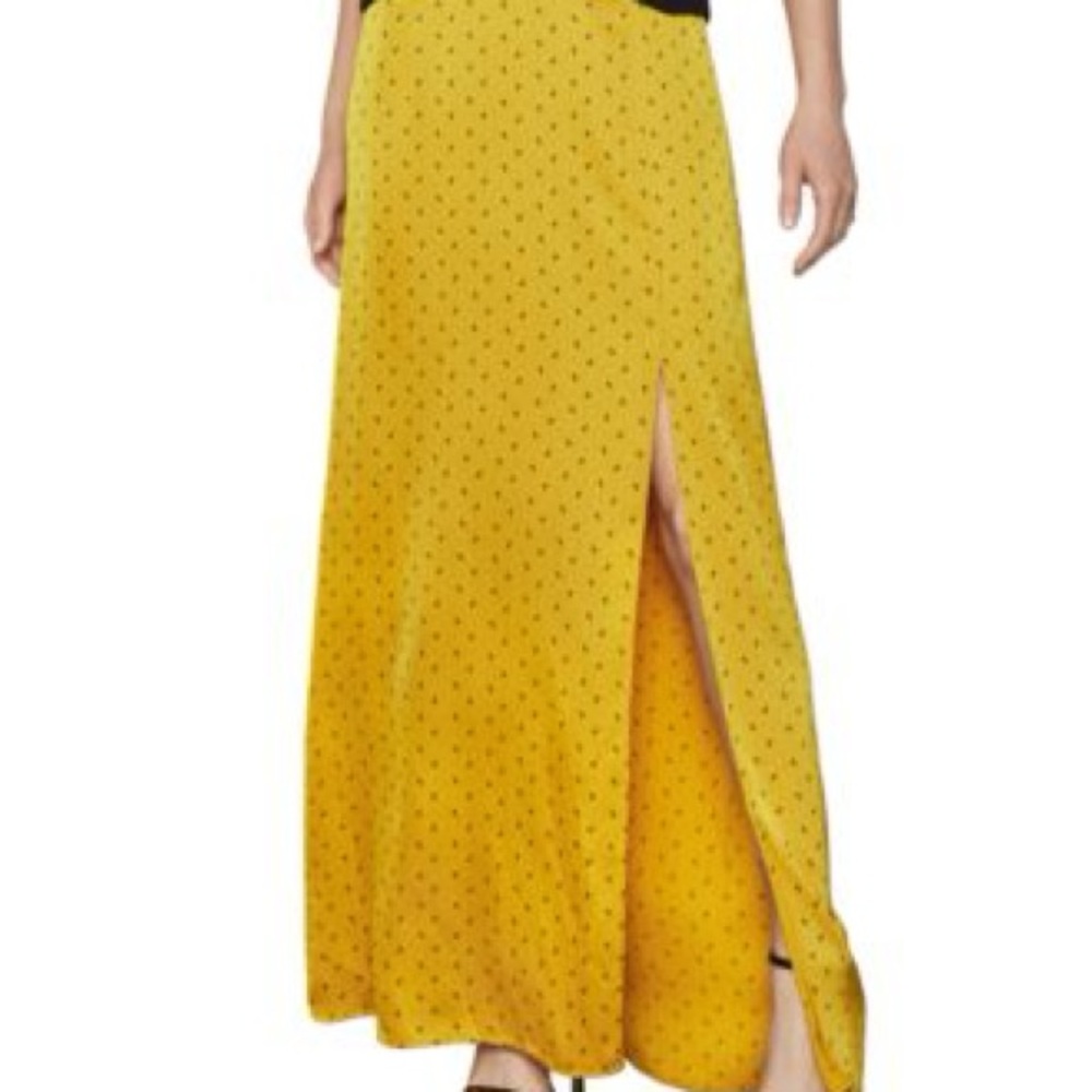 BCBGMaxAzria Yellow Maxi Skirt